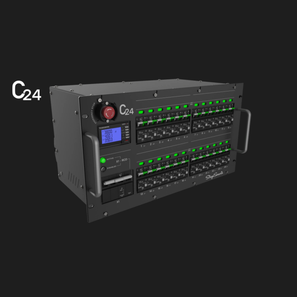 C-24 Power Distribution - quadro di alimentazione (24 x 16A) con 4 uscite 19-pin Socapex