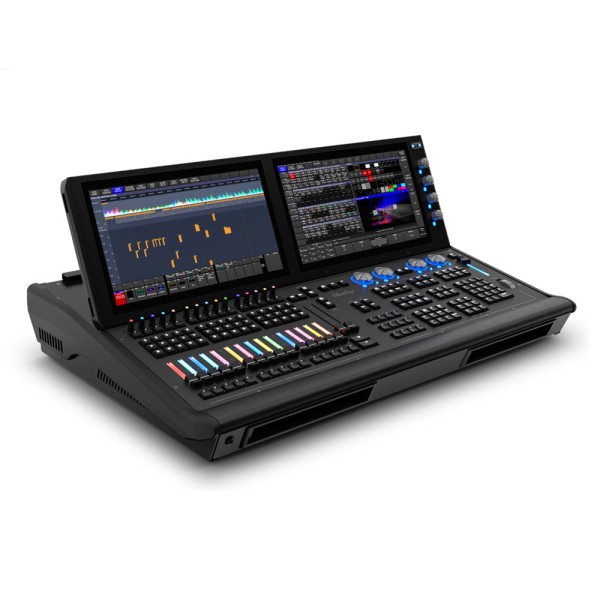 MagicQ MQ500M+ Stadium console luci, 400 universi, 4 uscite dirette DMX 512, 4 Ethercon, 2 touch 15"